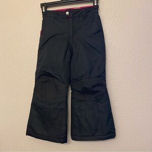 Faded Glory SKI SNOW PANTS bibs girls black -XS 4/5